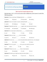 Tổng hợp các đề thi thử THPT quốc gia môn Anh của cô Quỳnh Trang