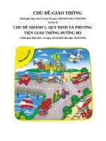 Giáo án chủ đề Giao thông tuần 28 tuần chính