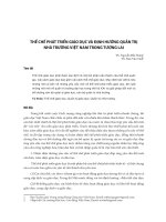 Thể chế phát triển giáo dục và định hướng quản trị nhà trường Việt Nam trong tương lai