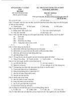ĐỀ LUYỆN THI VÀO LỚP 10 THPT MÔN SINH LẦN 4 năm học 2019-2020