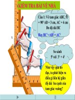 Bài giảng điện tử Toán 7 bài Định lý Pytago