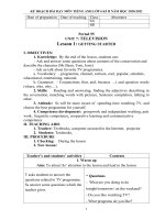 KẾ HOẠCH BÀI DẠY MÔN  TIẾNG ANH LỚP 6 KÌ II THEO CÔNG VĂN 5512