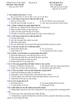 Đề thi HKI môn GDCD khối 8