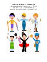 GIÁO ÁN TUẦN 14: CHỦ ĐỀ NGHỀ NGHIỆP