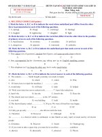 ĐỀ THI THAM KHẢO VÀO LỚP 10 MÔN TIẾNG ANH (2)