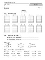TÀI LIỆU ÔN TẬP KHỐI 1