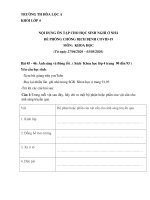 nội dung ôn tập khối lớp 4  từ ngày 27042020