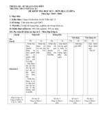 Đề thi học kì 1 môn Địa Lí  năm học 2019 - 2020