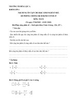 nội dung ôn tập khối lớp 4  từ ngày 27042020