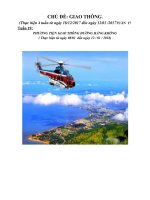 giao an phu tuan 4 chủ đề giao thông