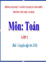 Toán 2- Tuần 30- Luyện tập tr 154