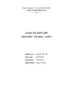 BÀI TH SỐ 8: HOÀN THIỆN BÀI TRÌNH CHIẾU VỚI HIỆU ỨNG ĐỘNG
