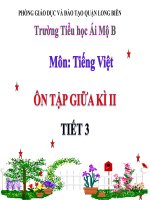 Tiếng Việt 2- Tuần 27- Ôn tập tiết 3