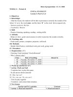 GIÁO ÁN TIẾNG ANH LỚP 3 - TUẦN 11