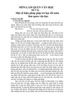 ĐỀ TÀI        Một số biện pháp giúp trẻ học tốt mô:  làm quen văn học