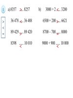 Toán 3 - Tuần 33 - Ôn tập các số đến 100 000 (tiếp theo)