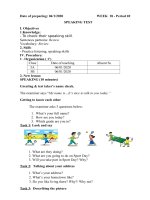 giáo án Tiếng Anh lớp 5 tuần 18