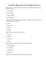 Tải Câu hỏi trắc nghiệm ôn tập môn Lịch sử lớp 6 cuối học kì I -  Ngân hàng câu hỏi trắc nghiệm khách quan môn Lịch sử 6