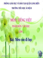 Tiếng Việt 1 - Tuần 30 - Tập đọc - Mèo con đi học