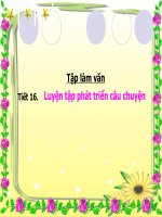 Tiếng Việt 4 - Tuần 8 - TLV - Luyện tập phát triển câu chuyện