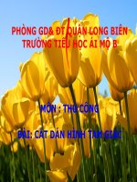 Thủ công - Tuần 28 - cắt dán hình tam giác