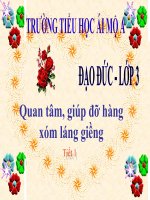 Tuần 14- Đạo đức 3- Quan tâm, giúp đỡ hàng xóm, láng giềng