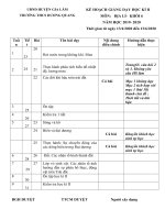 Kế hoạch dạy học môn Địa lí