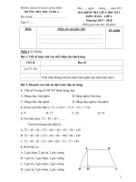 Toán 4 - Giữa HK I - năm học 2017-2018