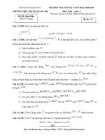 Đề kiểm tra cuối kì I năm học 2020 - 2021: Toán 11