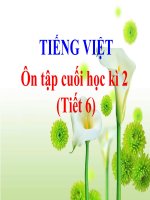 Tiếng Việt 5 - Tuần 31 - Ôn tập cuối học kì II (Tiết 6)