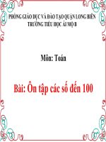 BGĐT - TOÁN 1 - TUẦN 33 - LUYỆN TẬP CHUNG (T179)