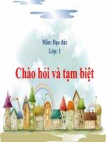 Tiểu học Đô thị Sài Đồng |  Đạo đức 1 - Bài 13 Chào hỏi và tạm biệt