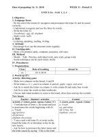 giáo án Tiếng Anh lop 1 tuần 11