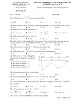 Đề KSCL lần 3 Toán 12 năm 2020 - 2021 trường THPT Yên Lạc - Vĩnh Phúc - TOANMATH.com