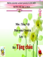 Tiếng Việt 1 - Tuần 25- Chính tả - Tặng cháu