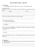 Đề ôn tập Tiếng Việt lớp 4 trong giai đoạn nghỉ dịch Covid-19