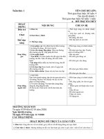 Giáo án phụ: Ngày hội đến trường - tuần 1