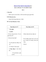 Tải Giáo án Thực hành kĩ năng sống lớp 1 bài 11 - Tiết 1 - Bí mật của sự khen ngợi