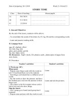 giáo án Tiếng Anh lớp 1 tuần 21