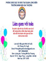 LÀM QUEN VỚI TOÁN: So sánh cao nhất, thấp nhất