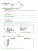 Tải Bộ đề thi giữa học kì 1 môn tiếng Anh lớp 3 - Chương trình mới -  Đề kiểm tra giữa học kì 1 môn tiếng Anh lớp 3