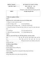 Tải Đề thi khảo sát chất lượng đầu năm môn Sinh học lớp 7 -  Đề kiểm tra chất lượng đầu năm môn lớp 7