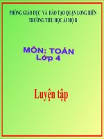 Toán 4 - Tuần 2 - Luyện tập