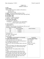 giáo án Tiếng Anh lớp 2 tuần 24