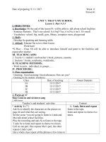 Giáo án TA 3- Tuần 11