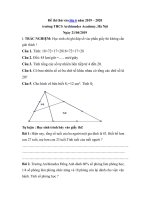 Tải Đề thi thử vào lớp 6 năm 2019 - 2020 trường THCS Archimedes Academy, Hà Nội -  Đề thi minh họa vào lớp 6 môn Toán