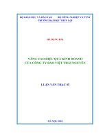 (Luận văn thạc sĩ) - Nâng cao hiệu quả kinh doanh của công ty Bảo Việt Thái Nguyên