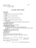 GIÁO ÁN ĐẠI SỐ 7 TUẦN 28 TIẾT 57+58