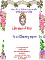 LÀM QUEN VỚI TOÁN: Đếm trên đối tượng trong phạm vi 10