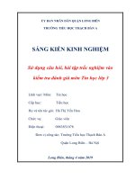 SKKN Tin học: Sử dụng câu hỏi, bài tập trắc nghiệm vào  kiểm tra đánh giá môn Tin học lớp 3